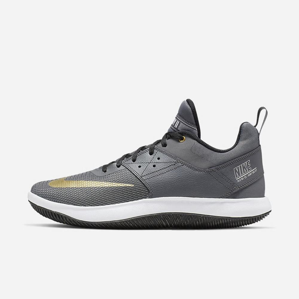 Chaussure De Basket Nike Fly.By Low II Grise 0179-436 Dark Grey/White/Black/Metallic Gold Homme | GFF-93098244